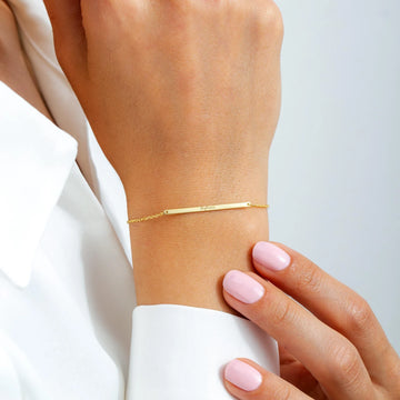 Custom Engraved Bar Bracelet