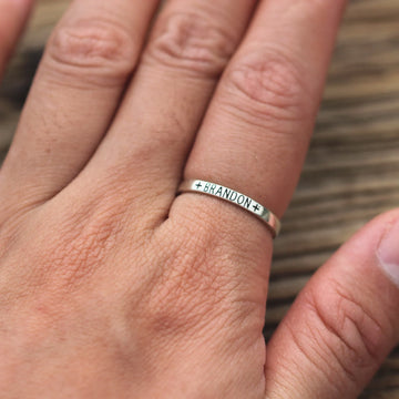 Dainty Custom Name Ring