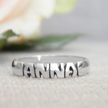 Sterling Silver Name Ring
