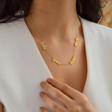 Multiple Nameplated Necklace