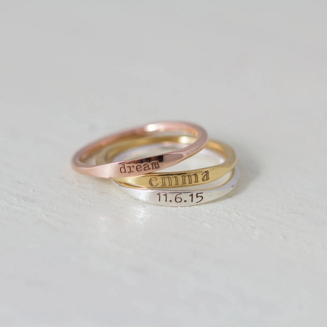 Dainty Engraved Ring for Her