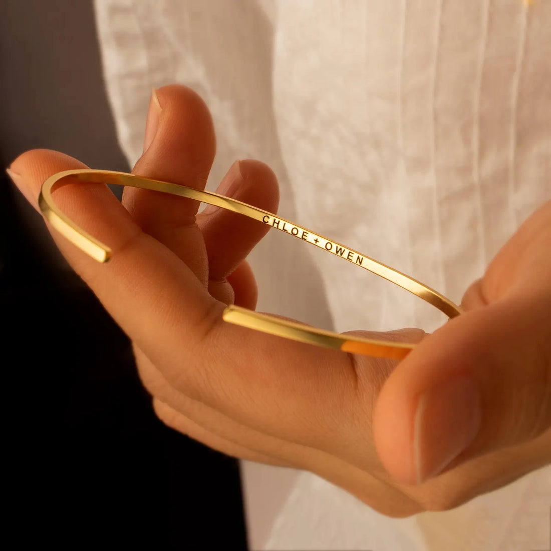 Engraved Affirmation Cuff Bracelet