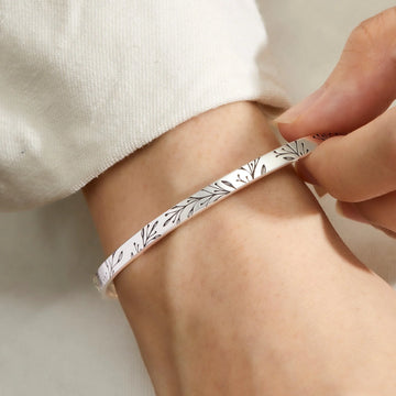 Name Bangle With Engraved Message Inside