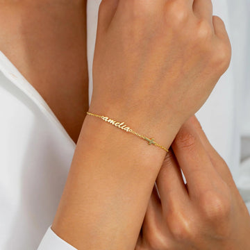 Cross Name Bracelet