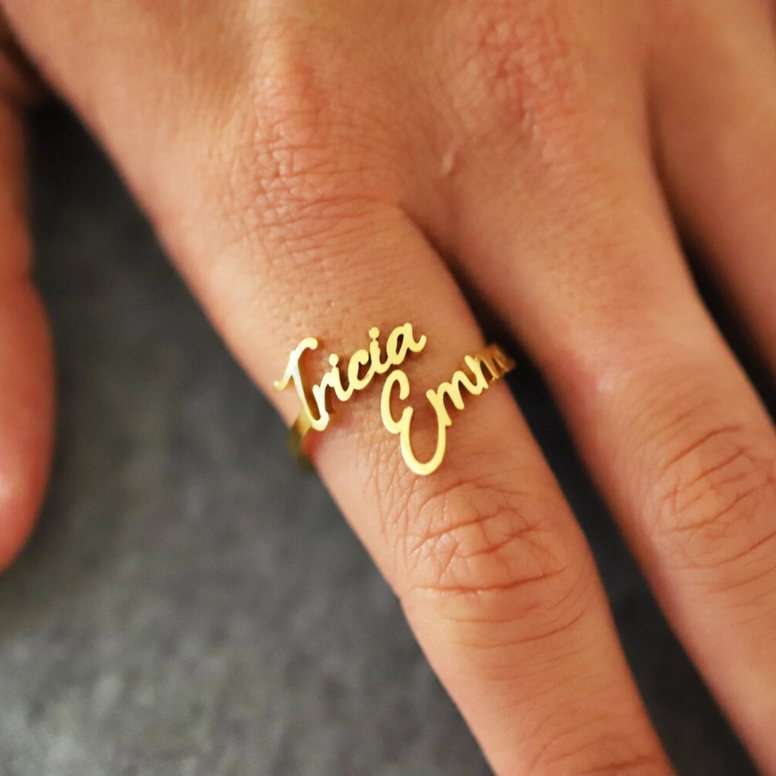 Two Name Custom Ring