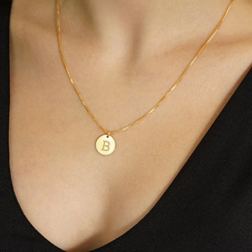 Round Shape Letter Necklace