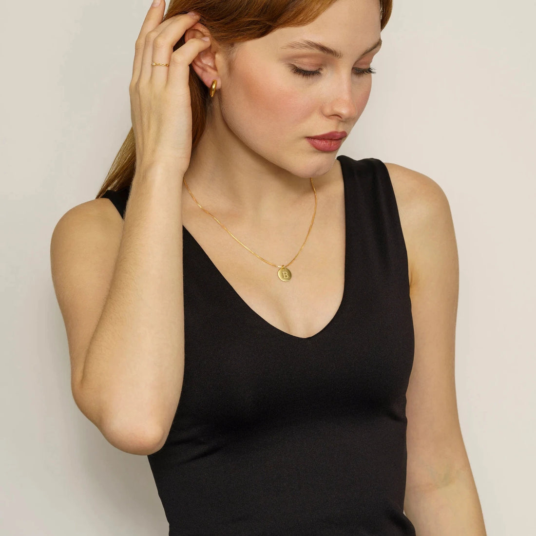 Round Shape Letter Necklace