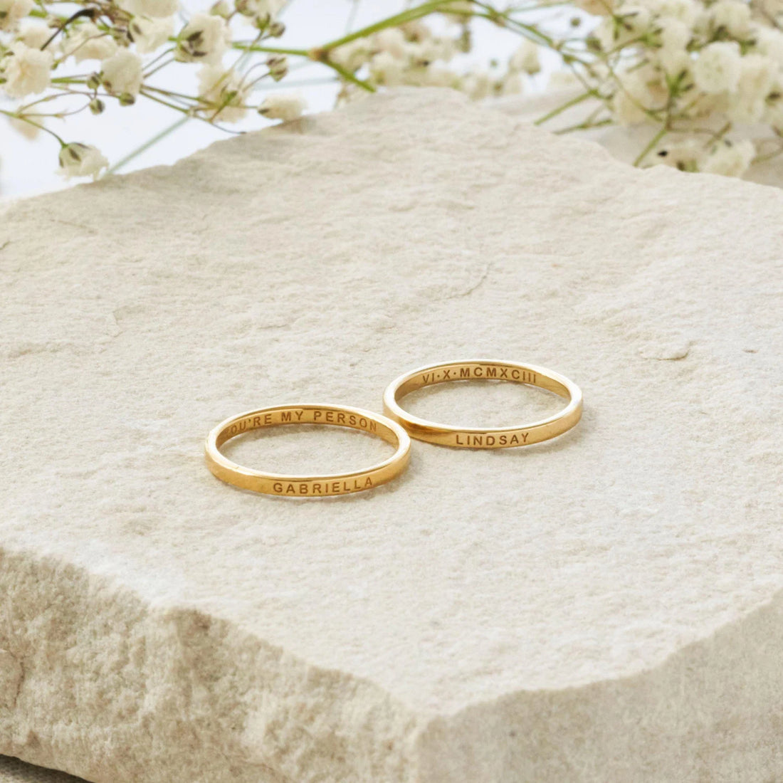 Stacking Name Ring